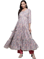 Ishin Womens Cotton Anarkali Embroidered Zari Floral Print Purple Kurti Inwka0251_Pl_M_Purple