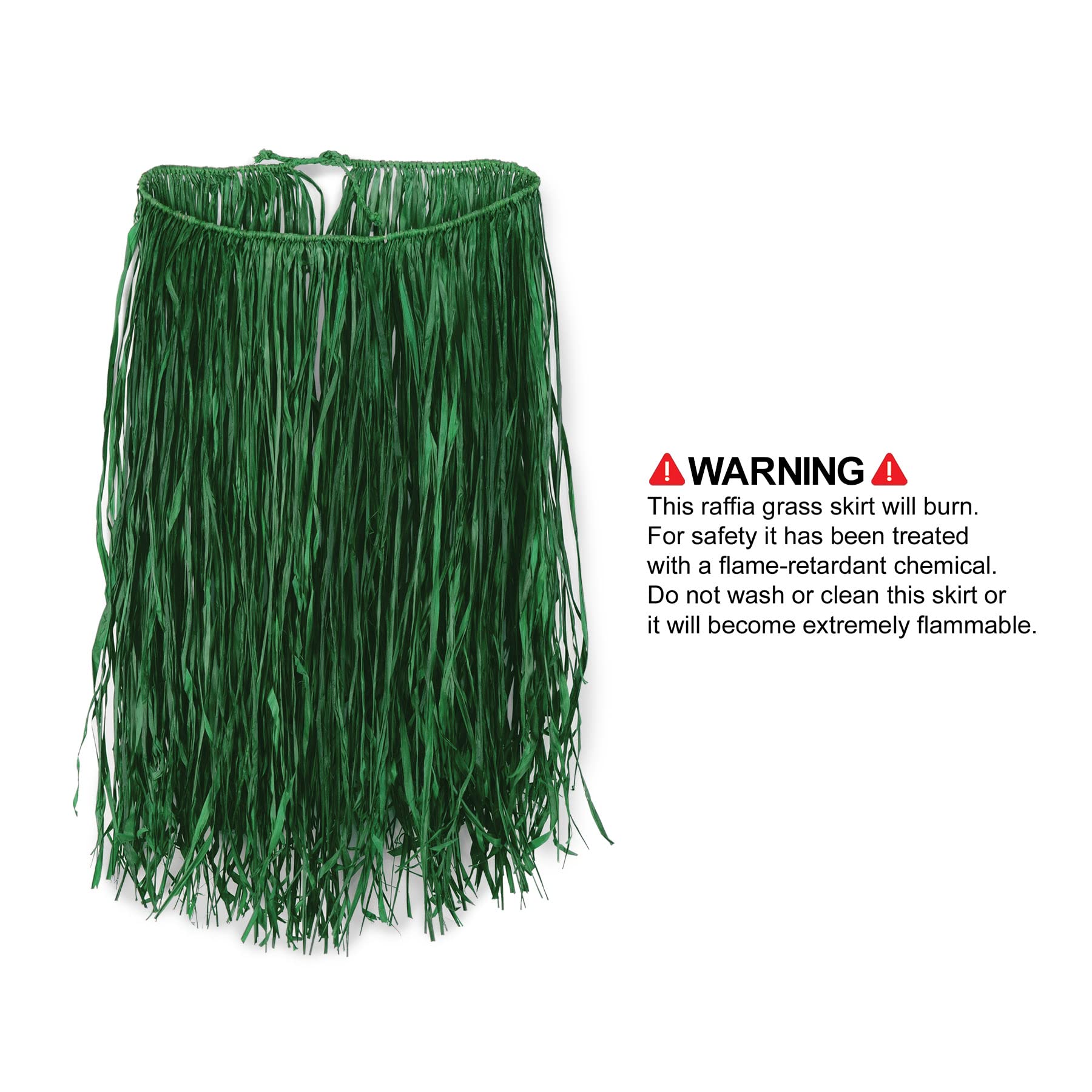 Beistle Extra Large Raffia Hula Skirt, Green