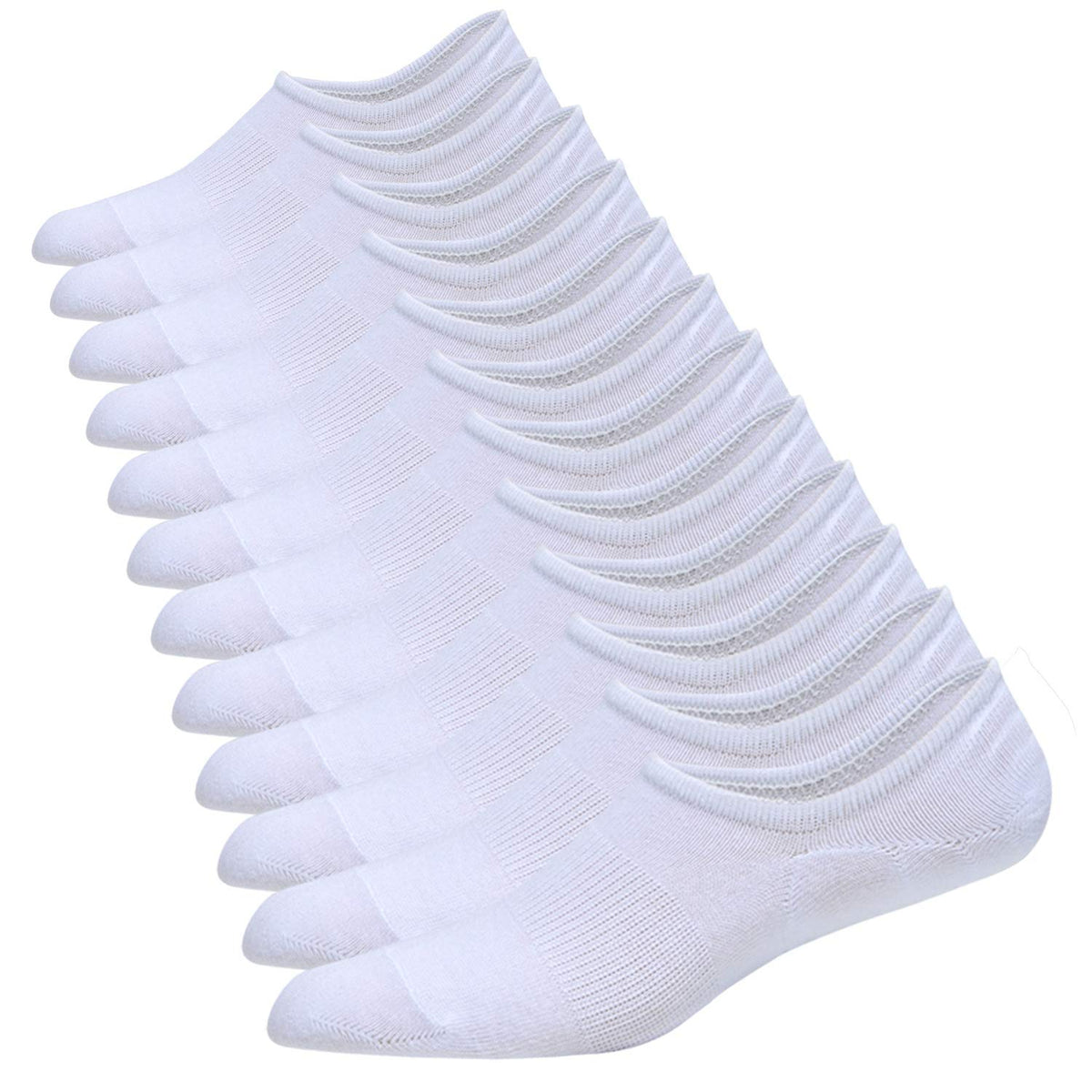Jormatt 6 Pairs Men No Show Low Cut Socks Non Slip Athletic Sneaker Socks Comfort 100% Cotton Invisible Casual Invisible Socks F 41548