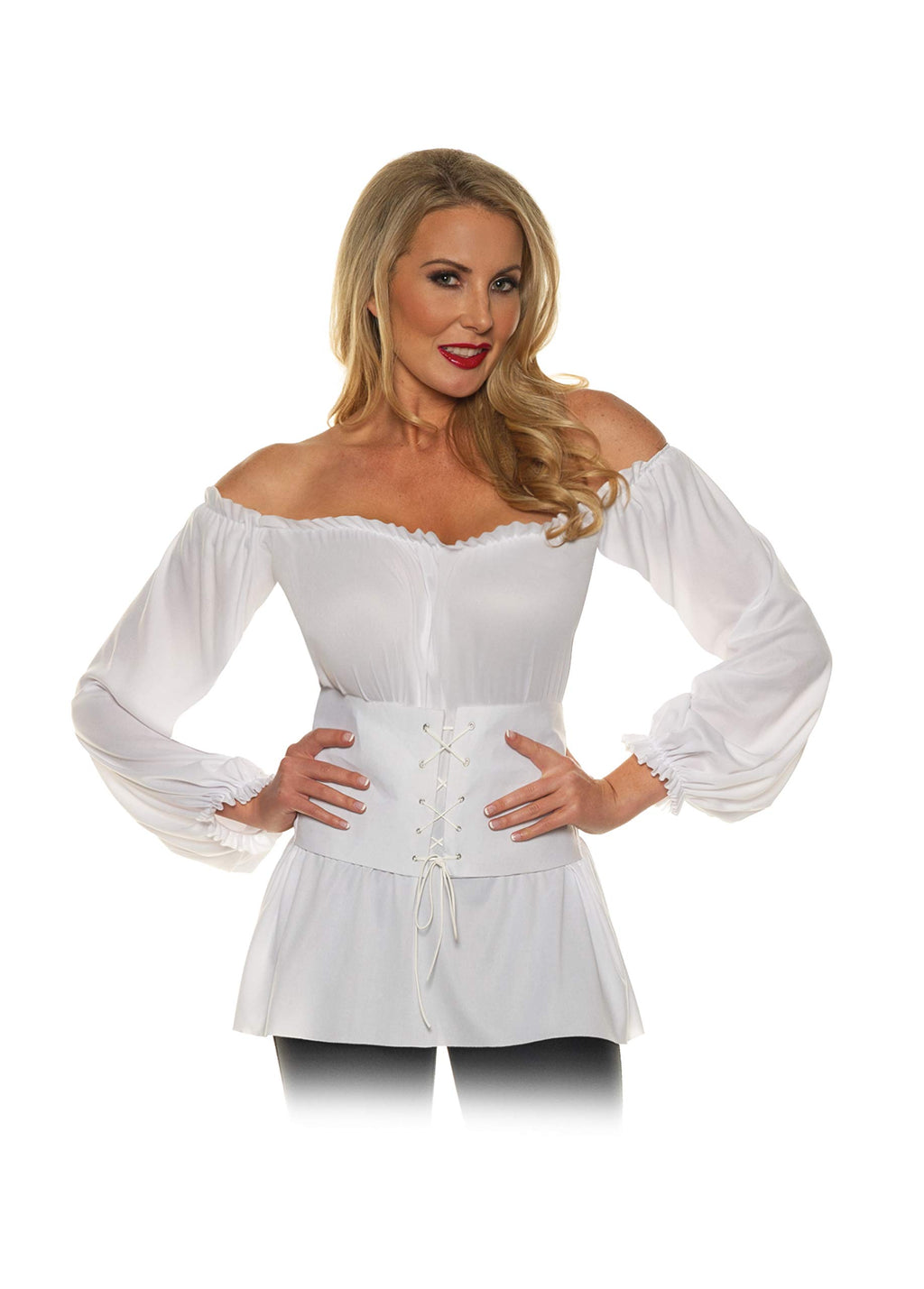 White Renaissance Woman's Costume Shirt | Large