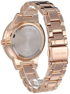 Nine West Women Japanese Quartz Dress Watch with Metal Strap, Rose Gold, 14 (Model: NW/2098NVRG)
