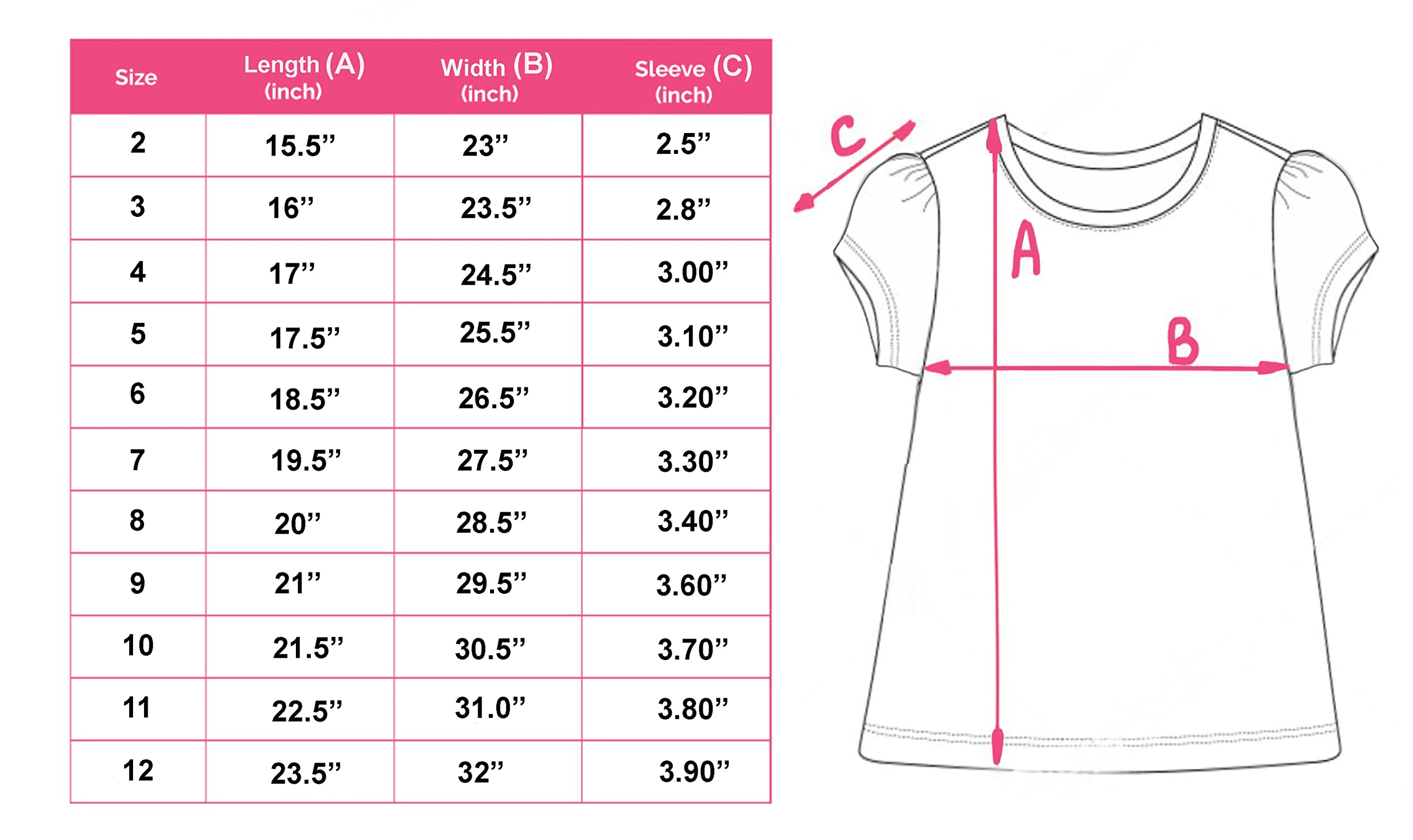 Lilax Girls' Basic Short Puff Sleeve Round Neck Cotton T-Shirt 12 Royal Blue