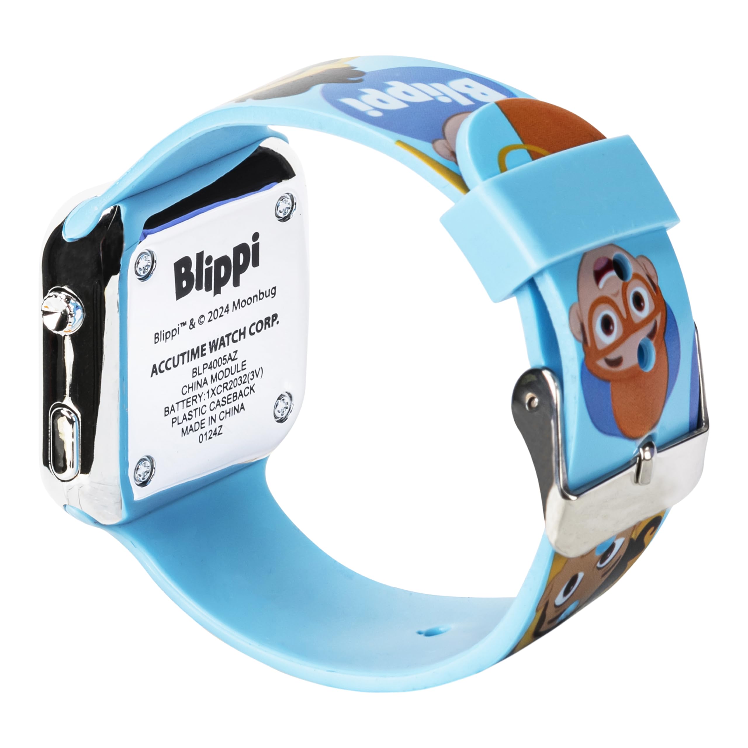 Blippi Kids LED Watch - Interactive Teaching Tool with Fun LED Lights, Durable Blue Strap, Educational Screen Time
