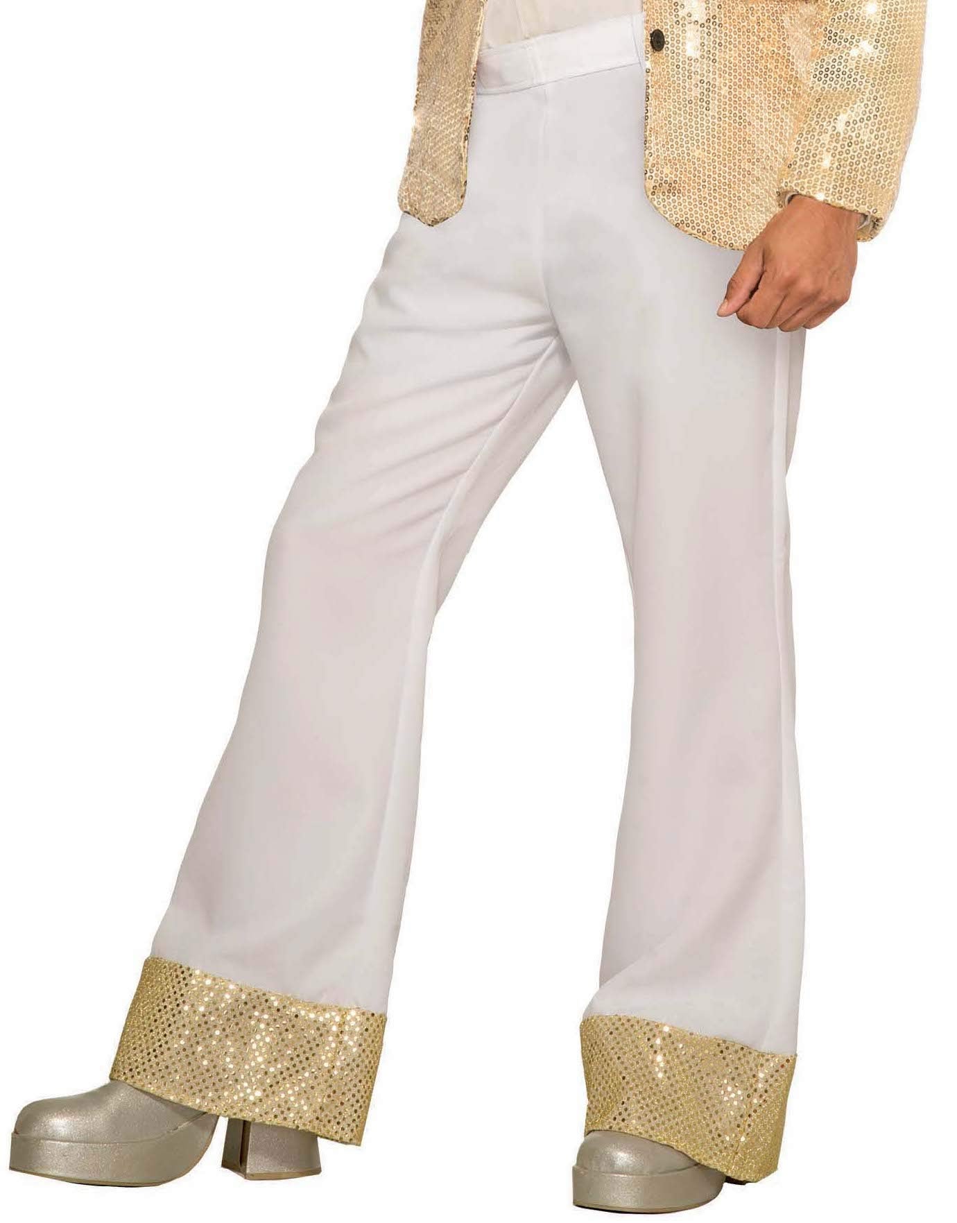 Men's Costume Disco Pants, White, X-Large