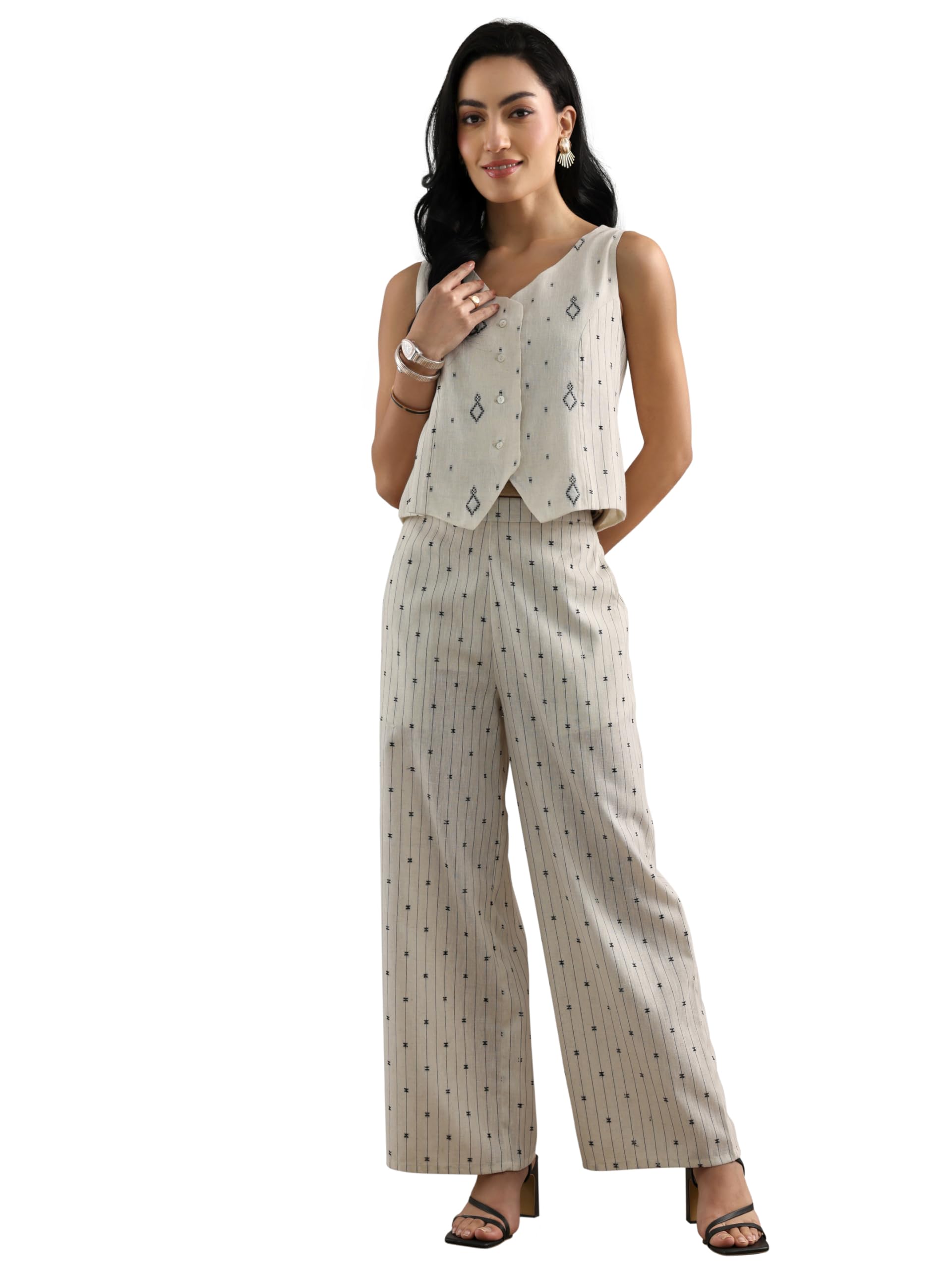 Gerua by Libas Woven Design Cotton Blend Co-Ord Set