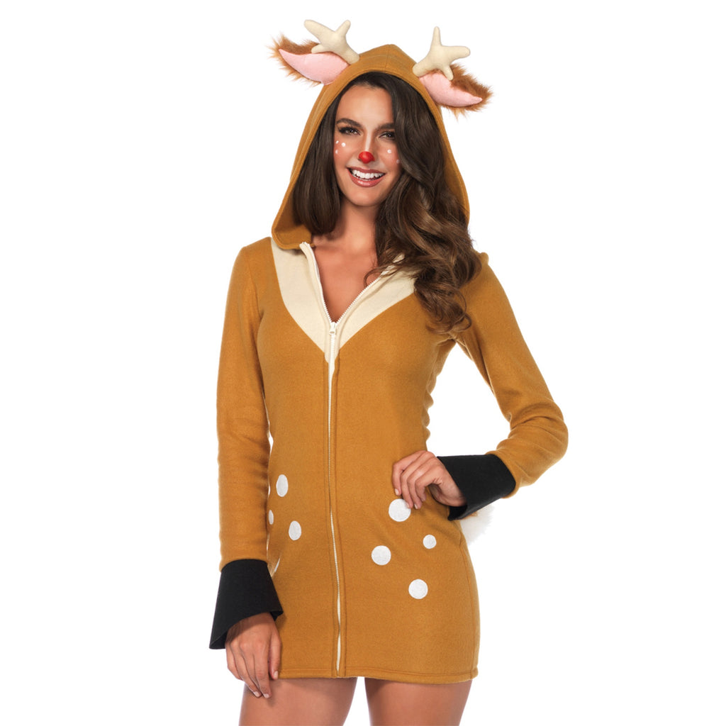 Cozy Fawn, zipper front fleece