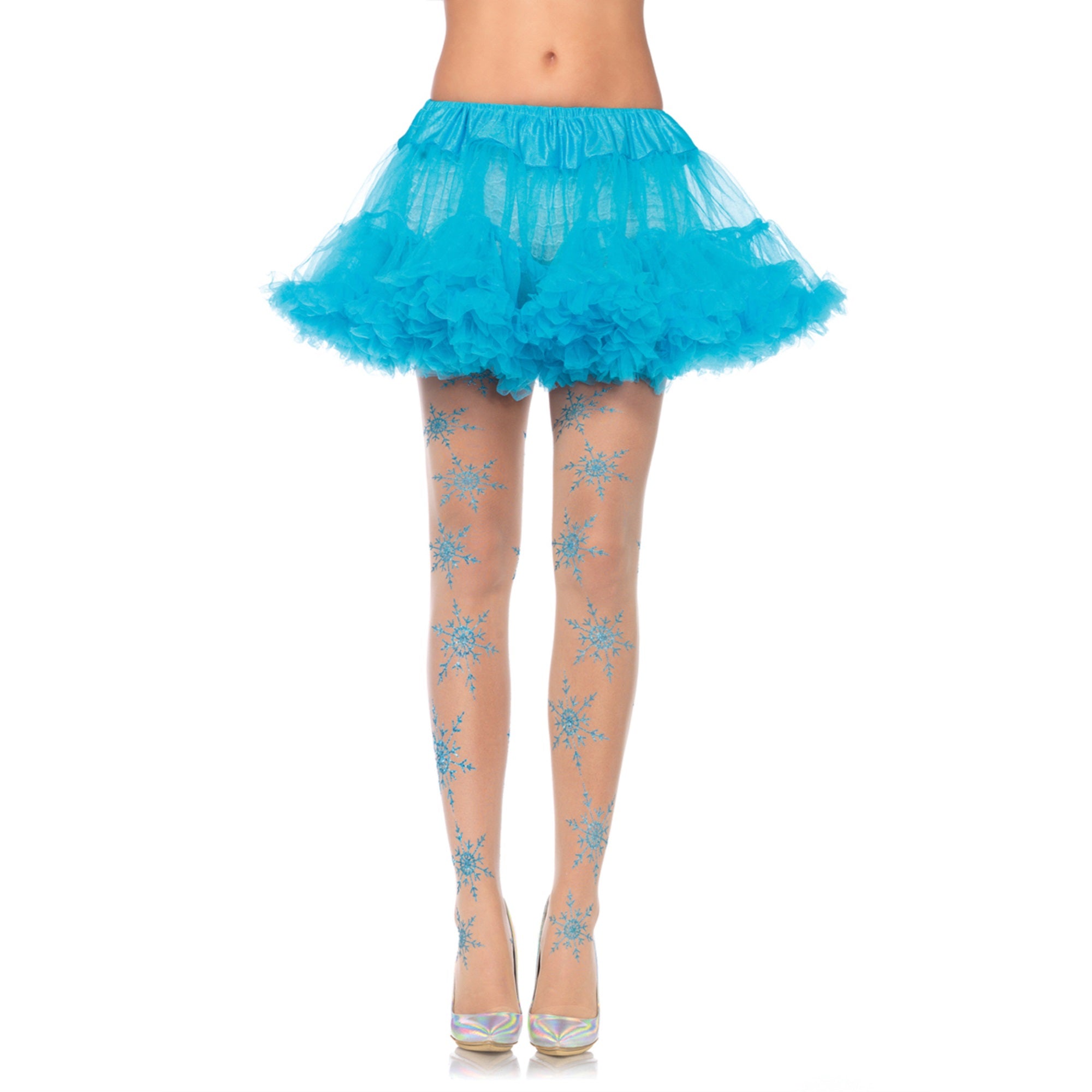 Let It Snow spandex sheer glit
