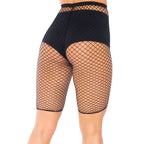 Industrial Net biker shorts. - O/S / BLACK