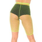Industrial Net biker shorts. - O/S / NEON YELLO
