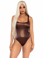 Shimmer spandex snap crotch th - MED/LGE / BRONZE