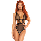 Fishnet cut out strappy g-stri - SMALL / BLACK