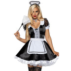 3 PC Classic French Maid, incl - MEDIUM / BLK/WHITE