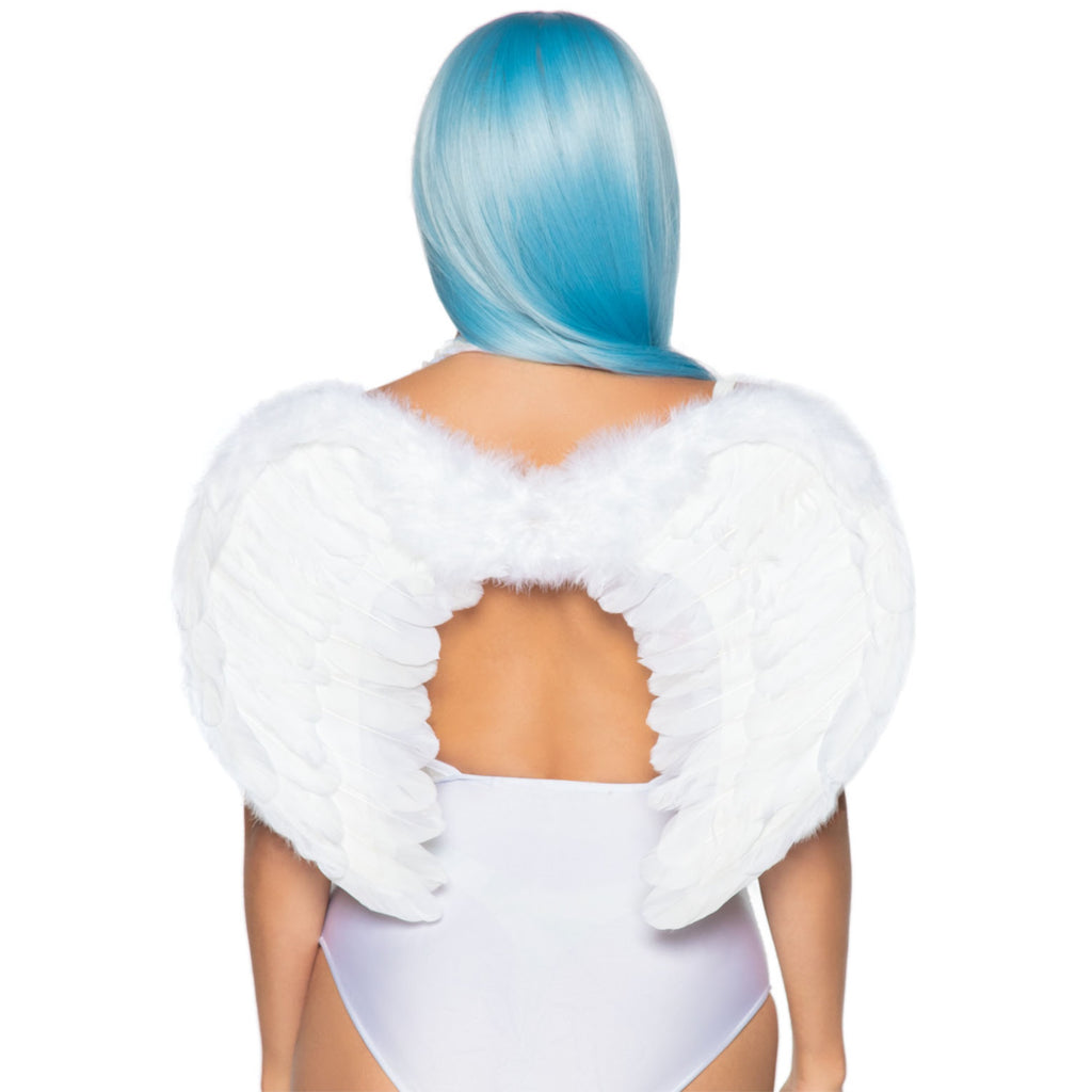Marabou trimmed feather angel - O/S / WHITE