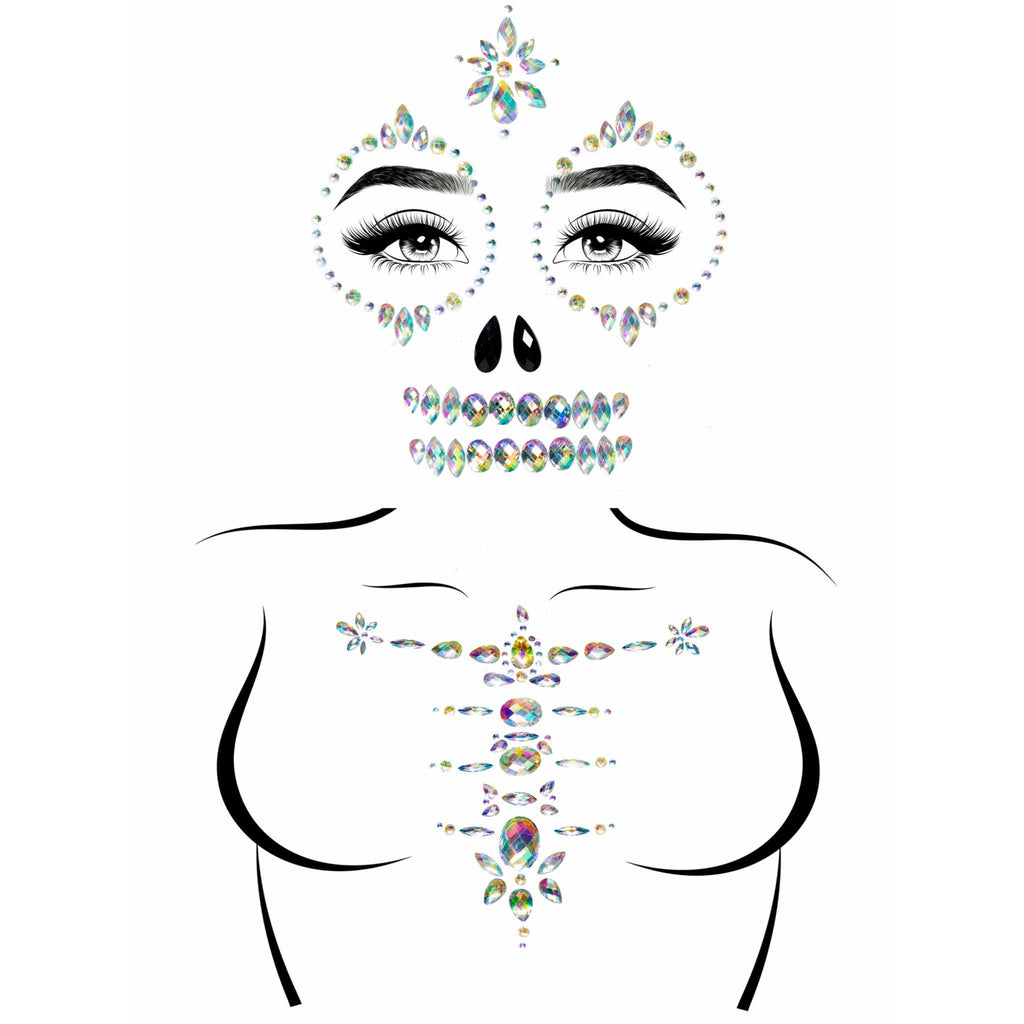 Skeleton adhesive face and che - O/S / CLEAR