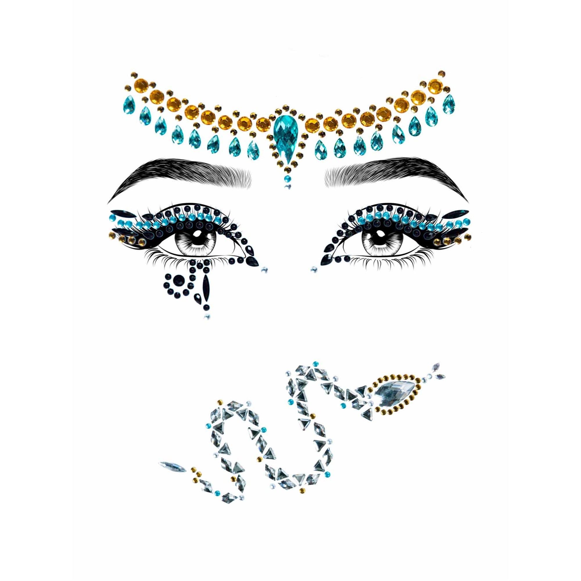 Cleopatra adhesive face jewels - O/S / MULTICOLOR