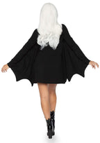 Jersey spider dress with scall - 1X-2X / BLACK