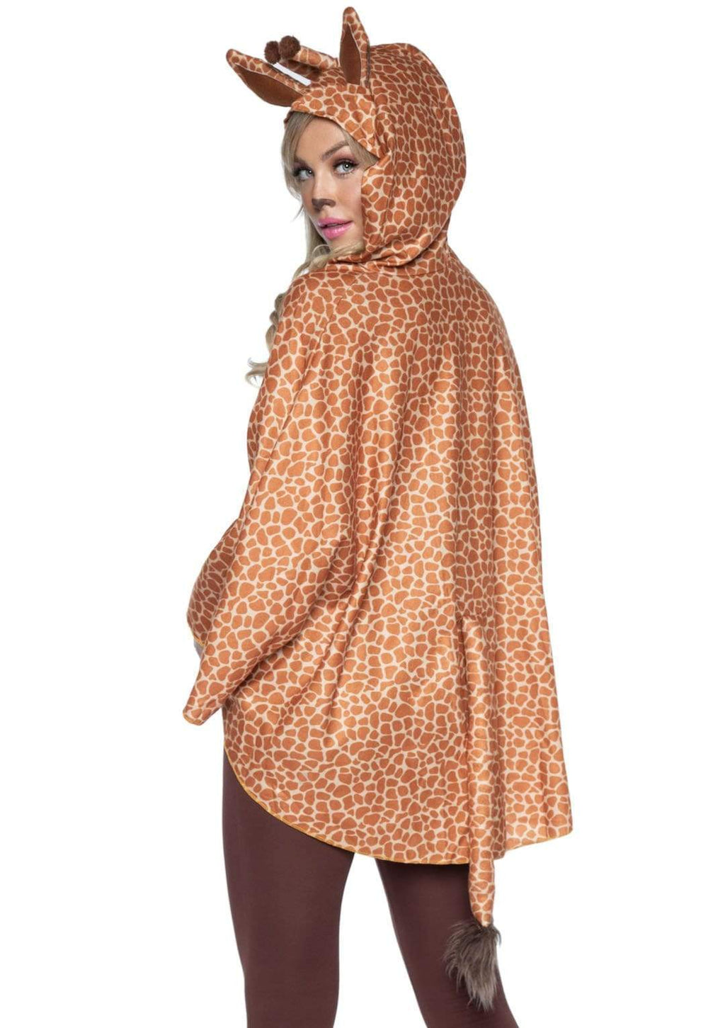 Giraffe Poncho, features giraf - O/S / TAN