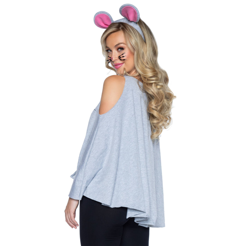 2 PC Mouse Poncho, includes mo - O/S / GREY