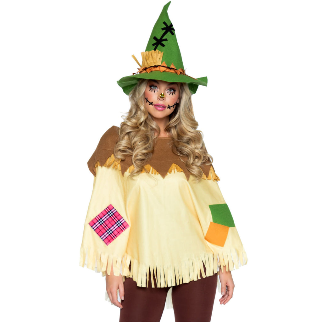 2 PC Scarecrow Poncho, include - O/S / MULTICOLOR