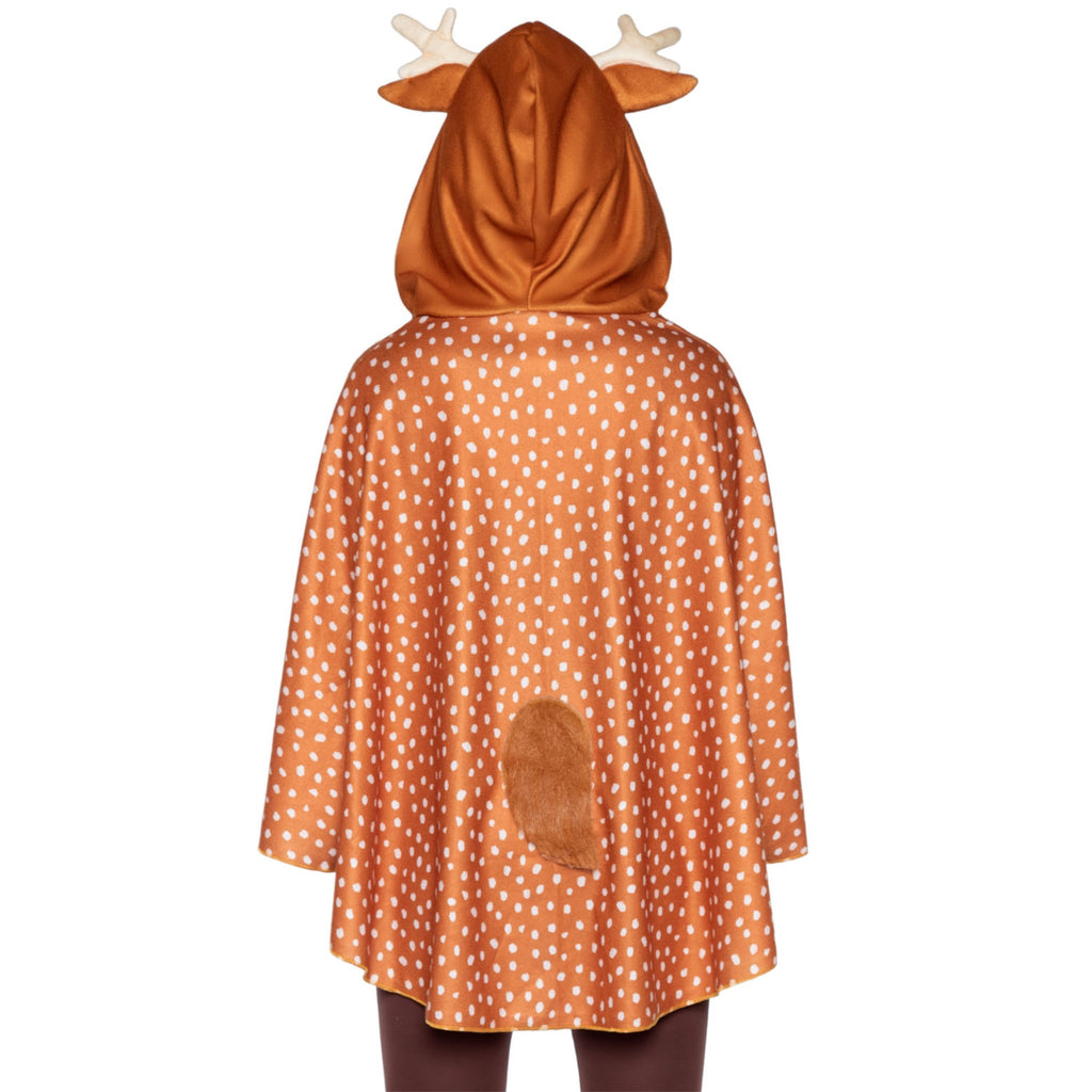 Fawn Poncho, features speckled - O/S / BROWN