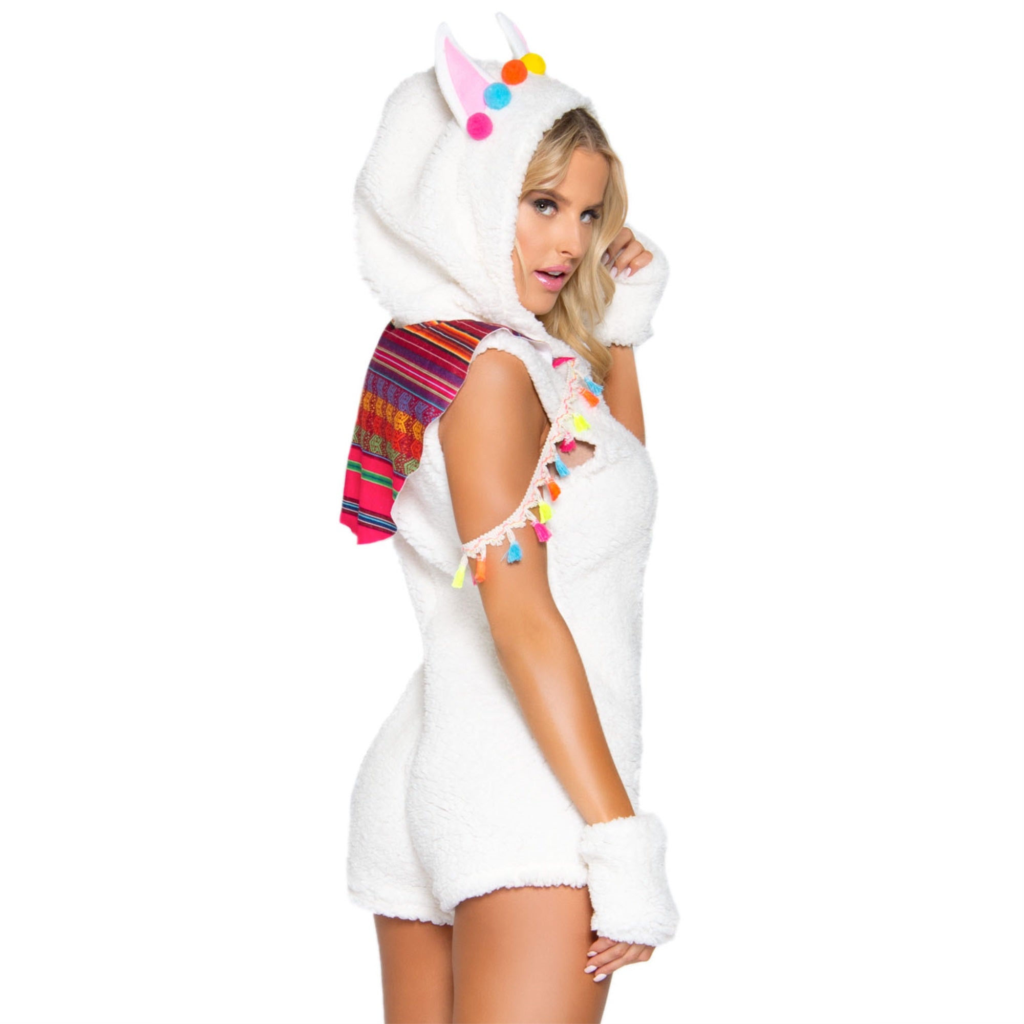 2 PC Cuddly Llama, includes ul - MEDIUM / WHITE
