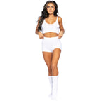3 PC Ultra-soft cozy knit crop - SML/MED / WHITE