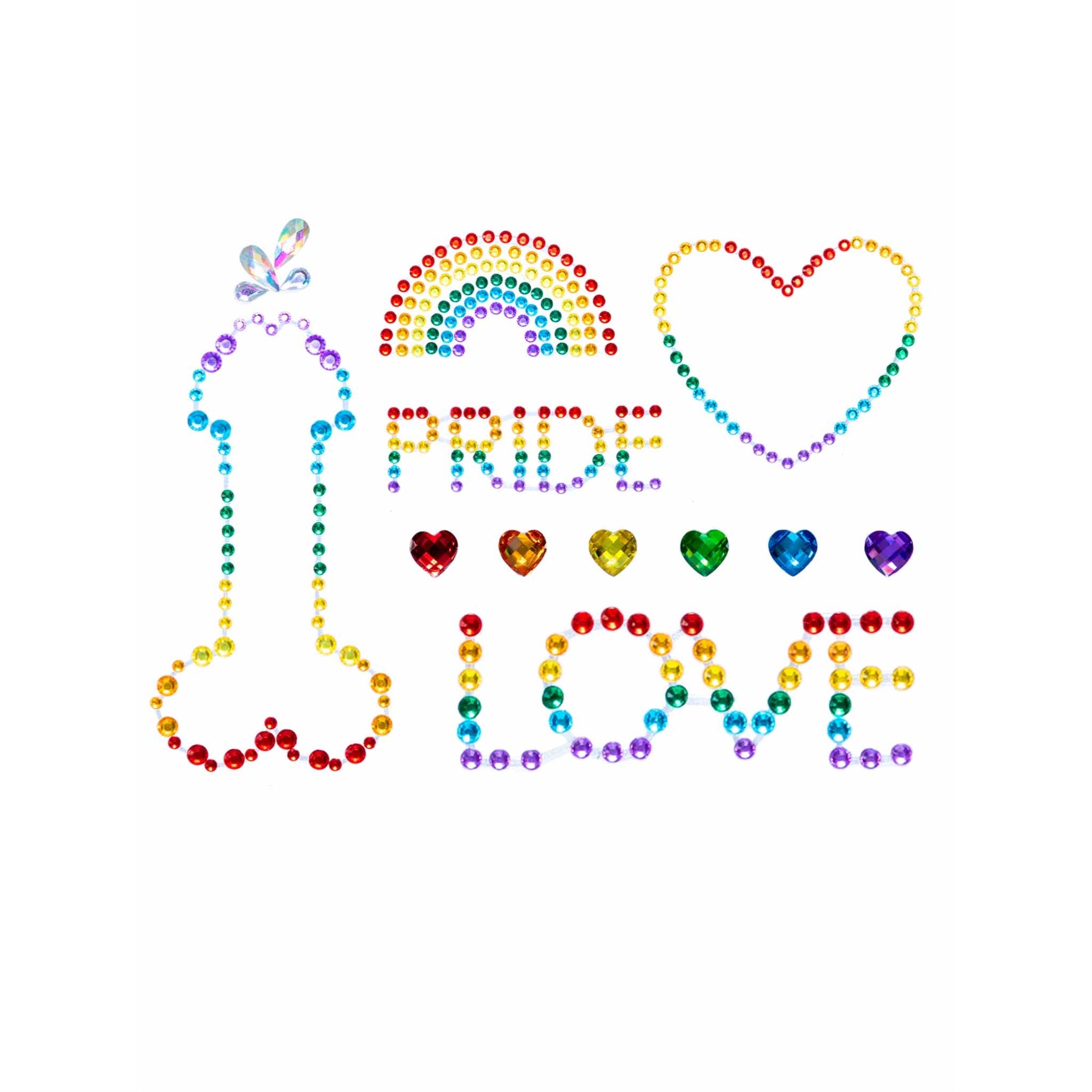 Pride adhesive body jewels sti - O/S / MULTICOLOR