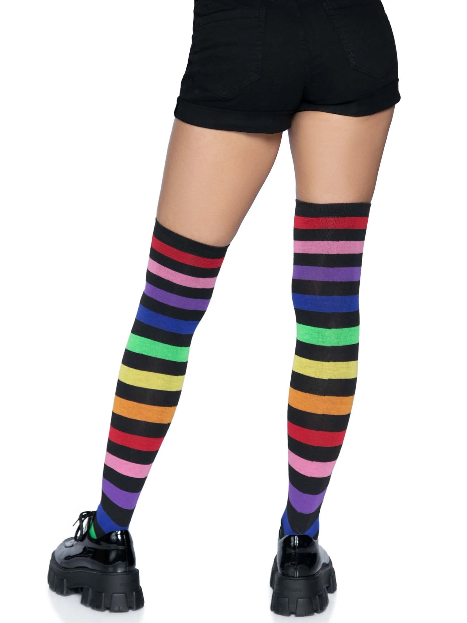 Acrylic rainbow stripe thigh h