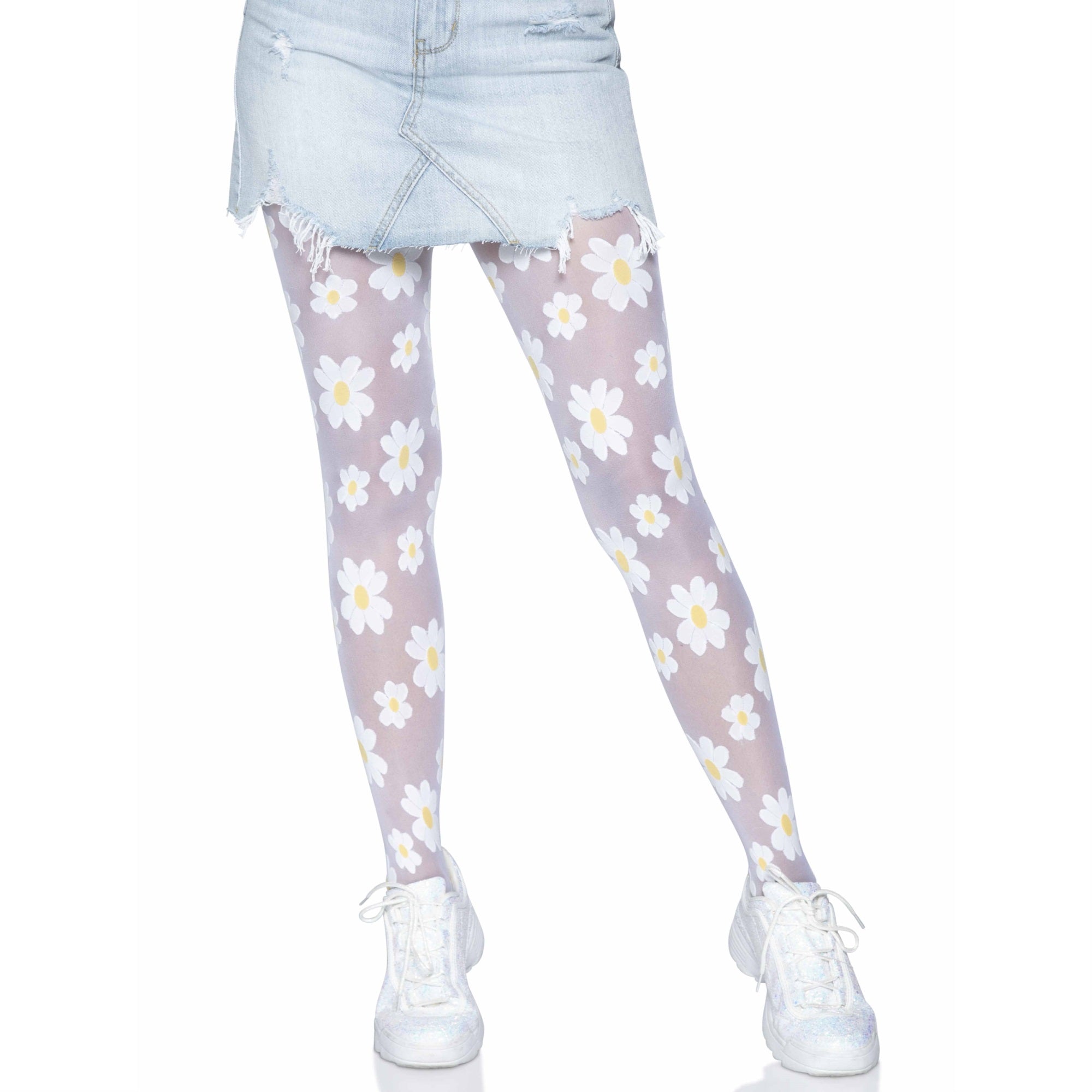 Daisy nylon sheer tights.