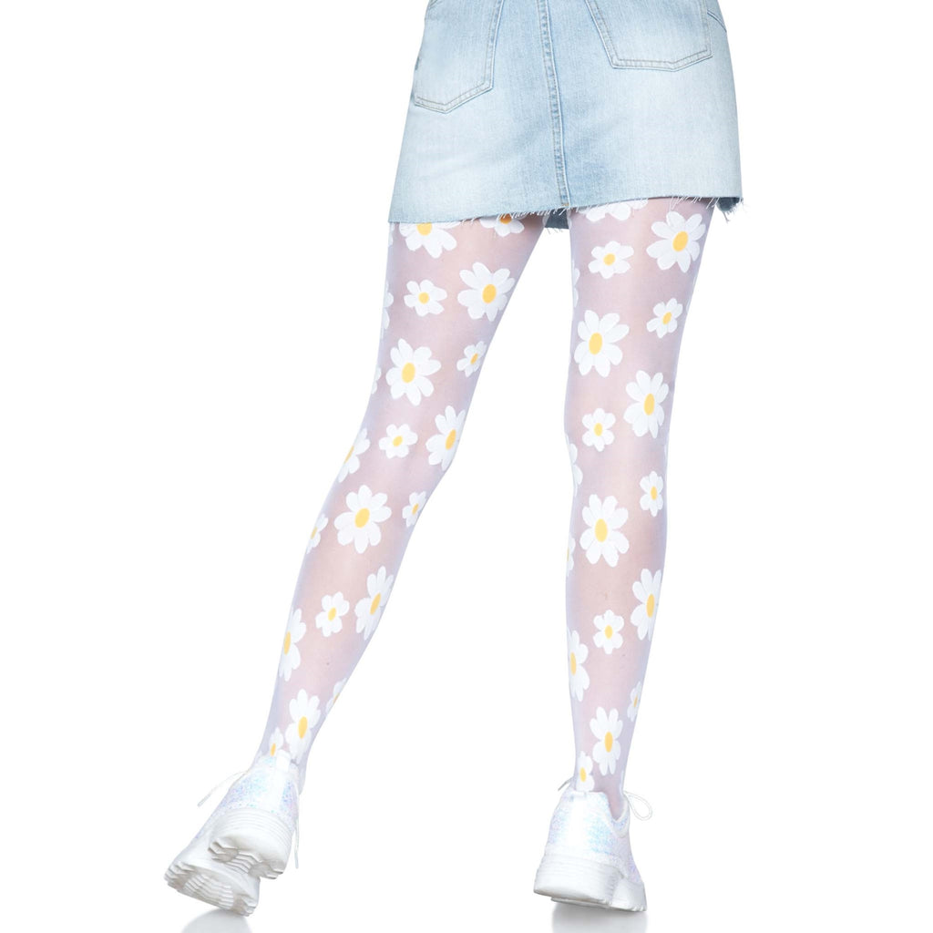 Daisy nylon sheer tights.