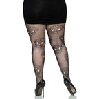 Lace skull fishnet tights.
