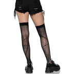 Stitched Up fishnet thigh high