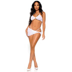 3 PC Rhinestone mesh bra top w