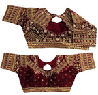 Pujia Mills WomenS Silk Half Sleeve Readymade Embroidery Multi Coding Gold Thread Indian Ethnic Designer Stitched Saree Blouse 