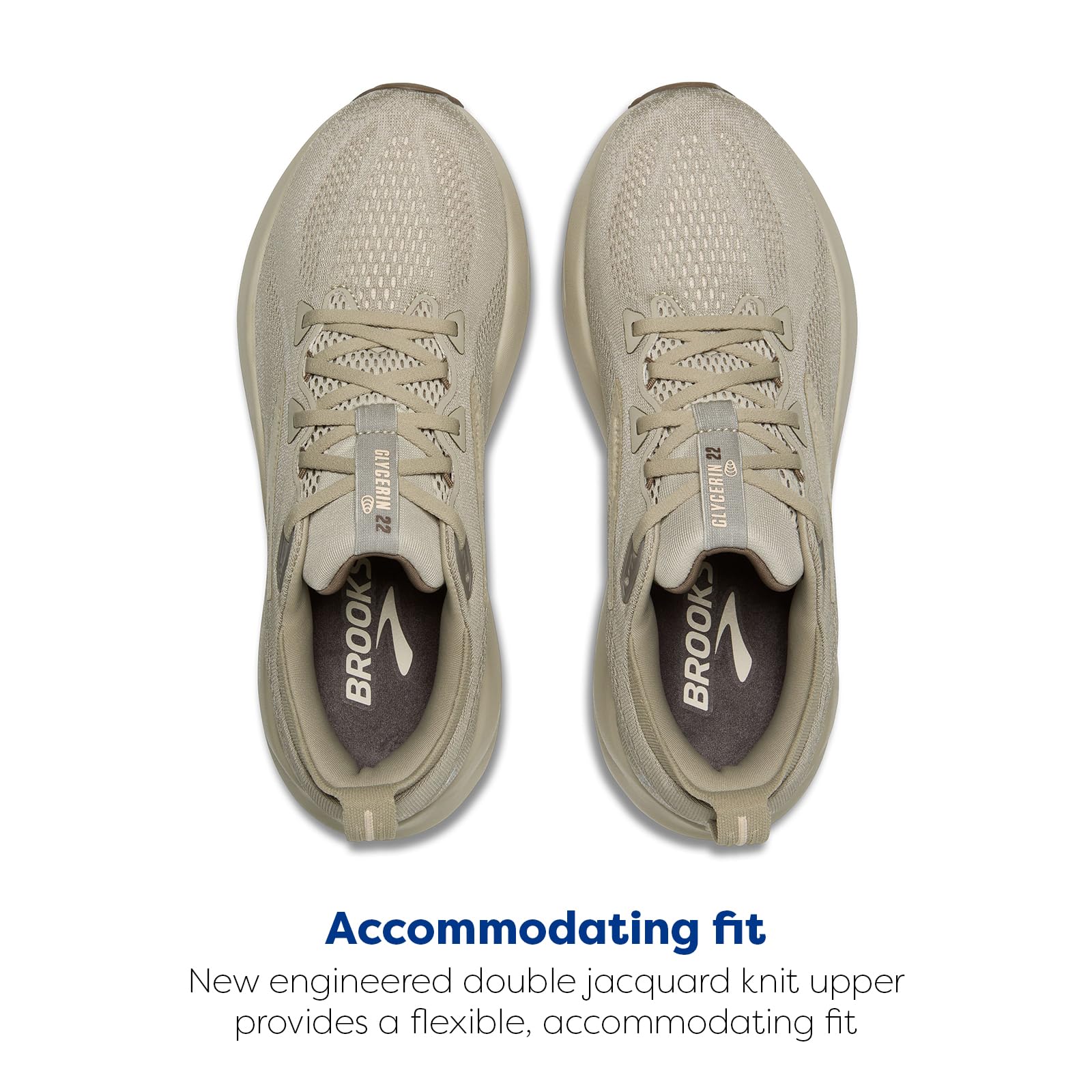 Brooks Mens Glycerin 22 Neutral Running Shoe - London-Fog/Almond Oil/Falcon - 12.5 Medium