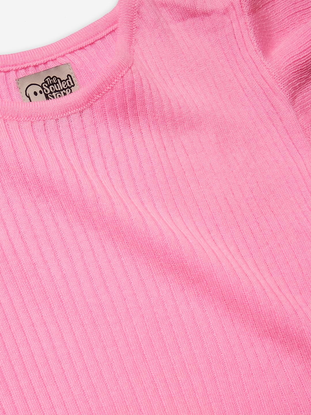 The Souled Store Solids: Baby Pink Girls and Baby Girls Sleeveless Sweaters Girls Knit Sweaters for Kids Childrens Pullover Ca
