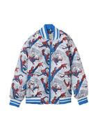The Souled Store Official Spider-Man: Web-Slinger Boys Long Sleeve Hooded Neck Polyester Graphic Printed Reversible Puffer Jacke