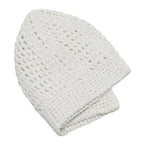 White Kufi Hat Tight & Loose Weave Mix Crocheted Comfortable Cotton Muslim Kufi Topi Skull Prayer Cap (S)