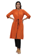 Aurelia Women'S Cotton Geometric Regular Kurta (22Fea12868-701904_Orange_Xl)