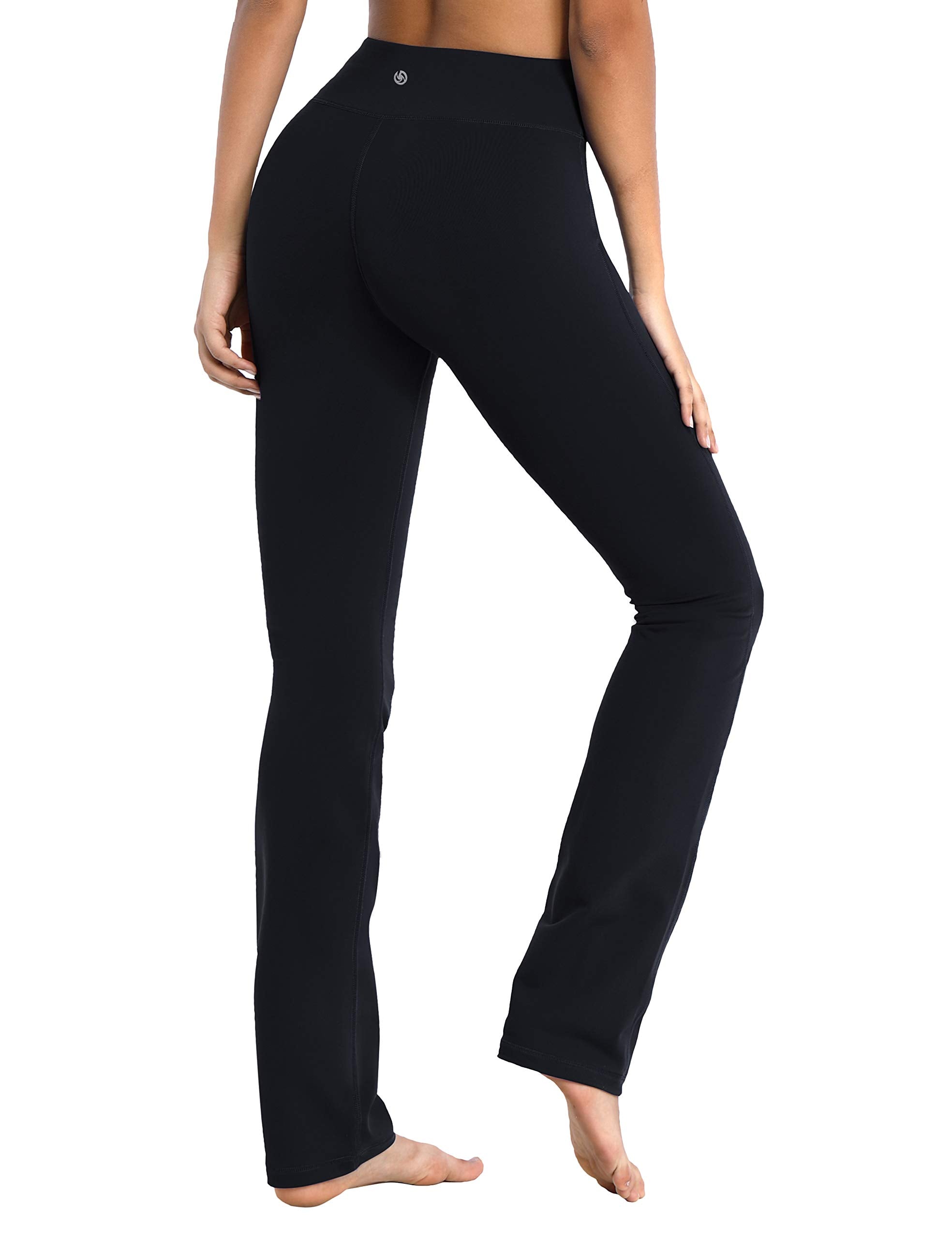 BUBBLELIME 29/31/33/35 4 Styles Women's Straight Legs Yoga Pants Tummy Control - Straight Leg_Black L_31 Inseam