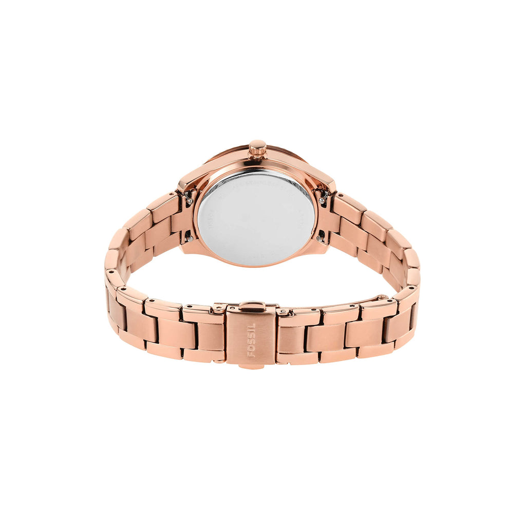 Fossil Women's Stella Mini Quartz Stainless Steel Three-Hand Watch, Color: Rose Gold (Model: ES5136)