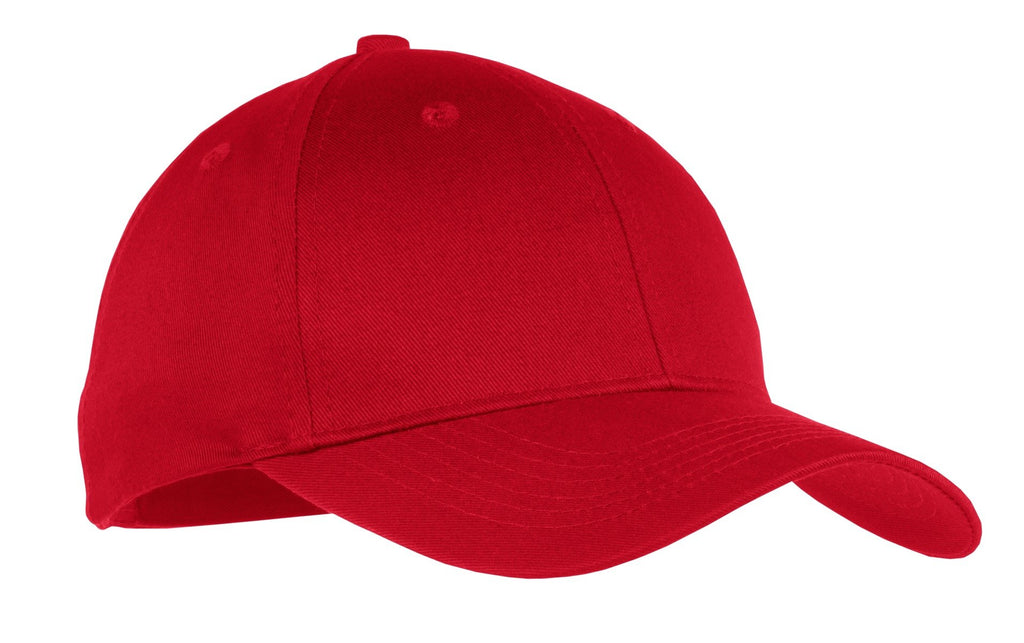 Port & Company Youth Six-Panel Twill Cap 20F Red