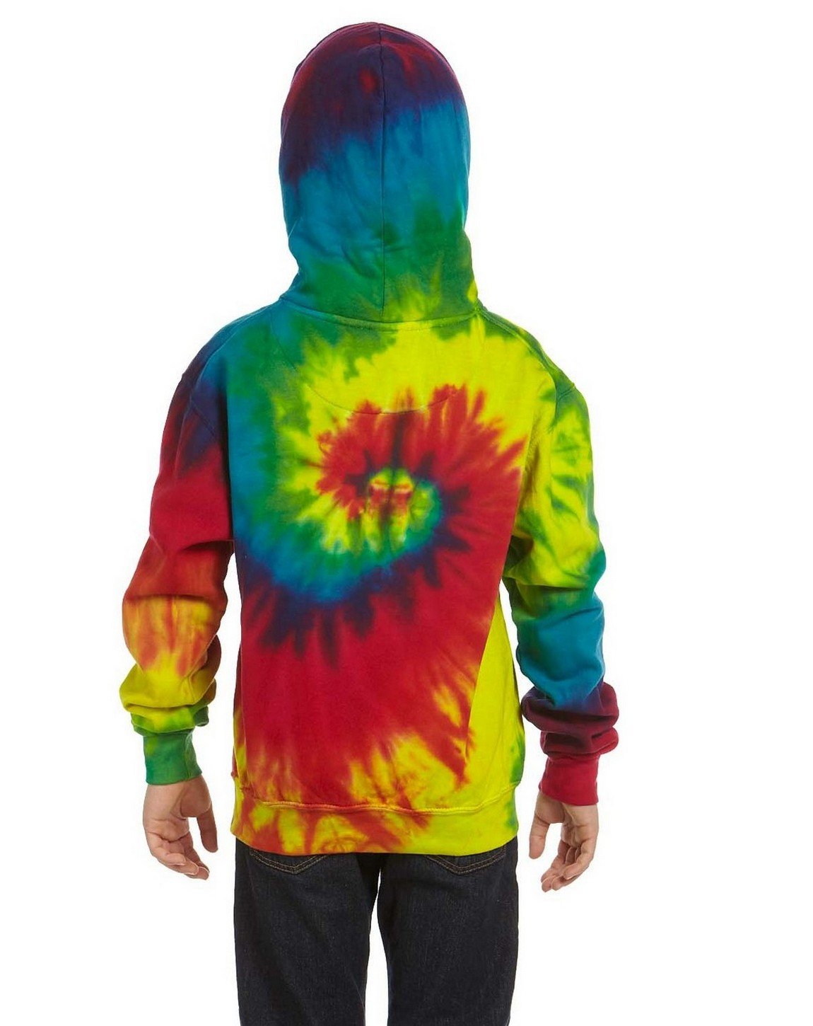 Youth 85 oz Tie-Dyed Pullover Hooded Sweatshirt - SPIDER ROYAL - XS(D0102H78K08)