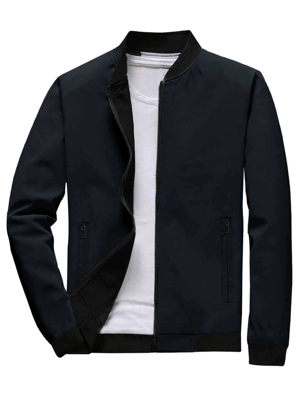 Noble Monk Bomber Jacket For Men | Mens Quilted Standard Length Jacket | Full Sleeve Mens Jacket