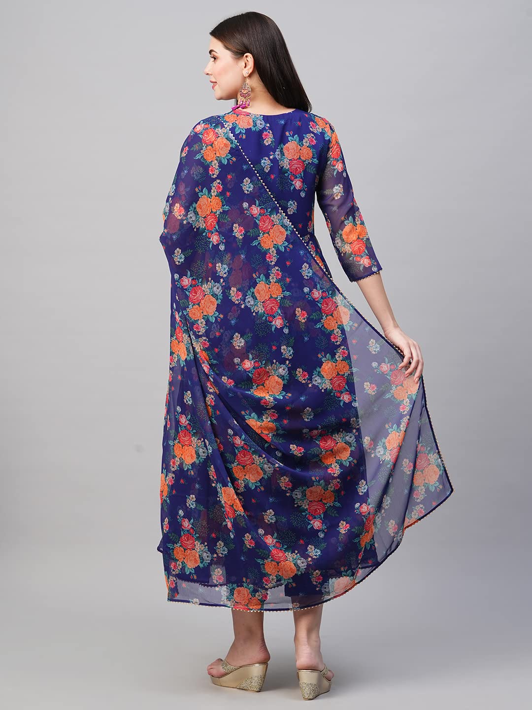 ANNI DESIGNER Womens Georgette Anarkali Printed Kurta with Pant & Dupatta (Atasi Blue-Nw02_XXL_Blue_XX-Large)