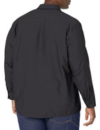 Red Kap Men's Industrial Work Shirt, Regular Fit, Long Sleeve, Black, X-Large