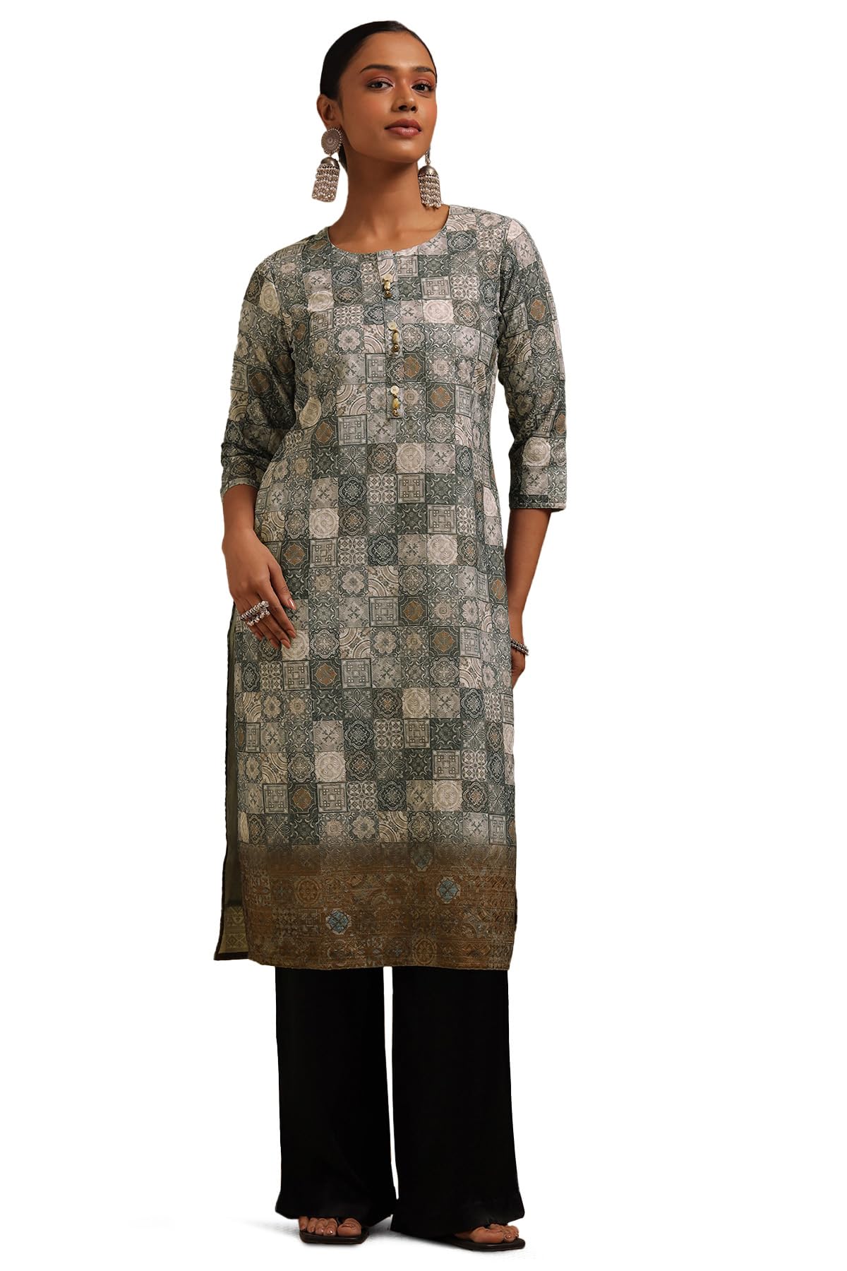 Soch Women Ethnic Motifs Kurta with Thread Work