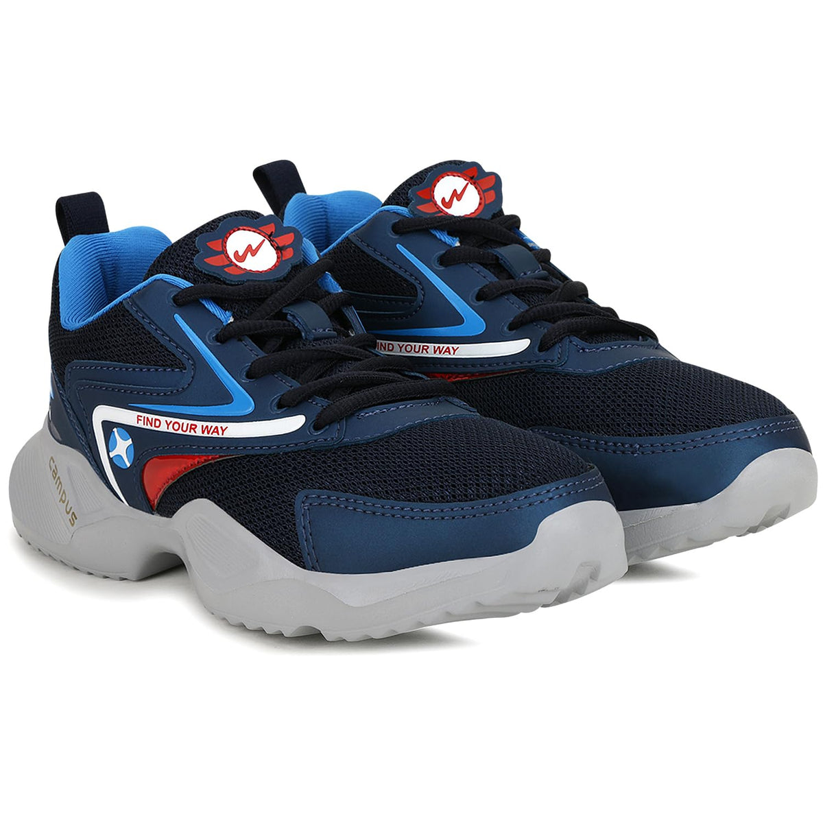 Campus Child Ninza Jr Sneakers Blu/Red  4Uk/India 4
