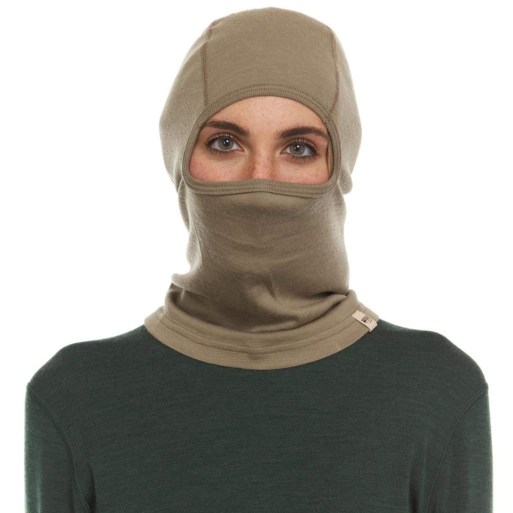 100% Merino Wool Balaclava Tan 499 One Size