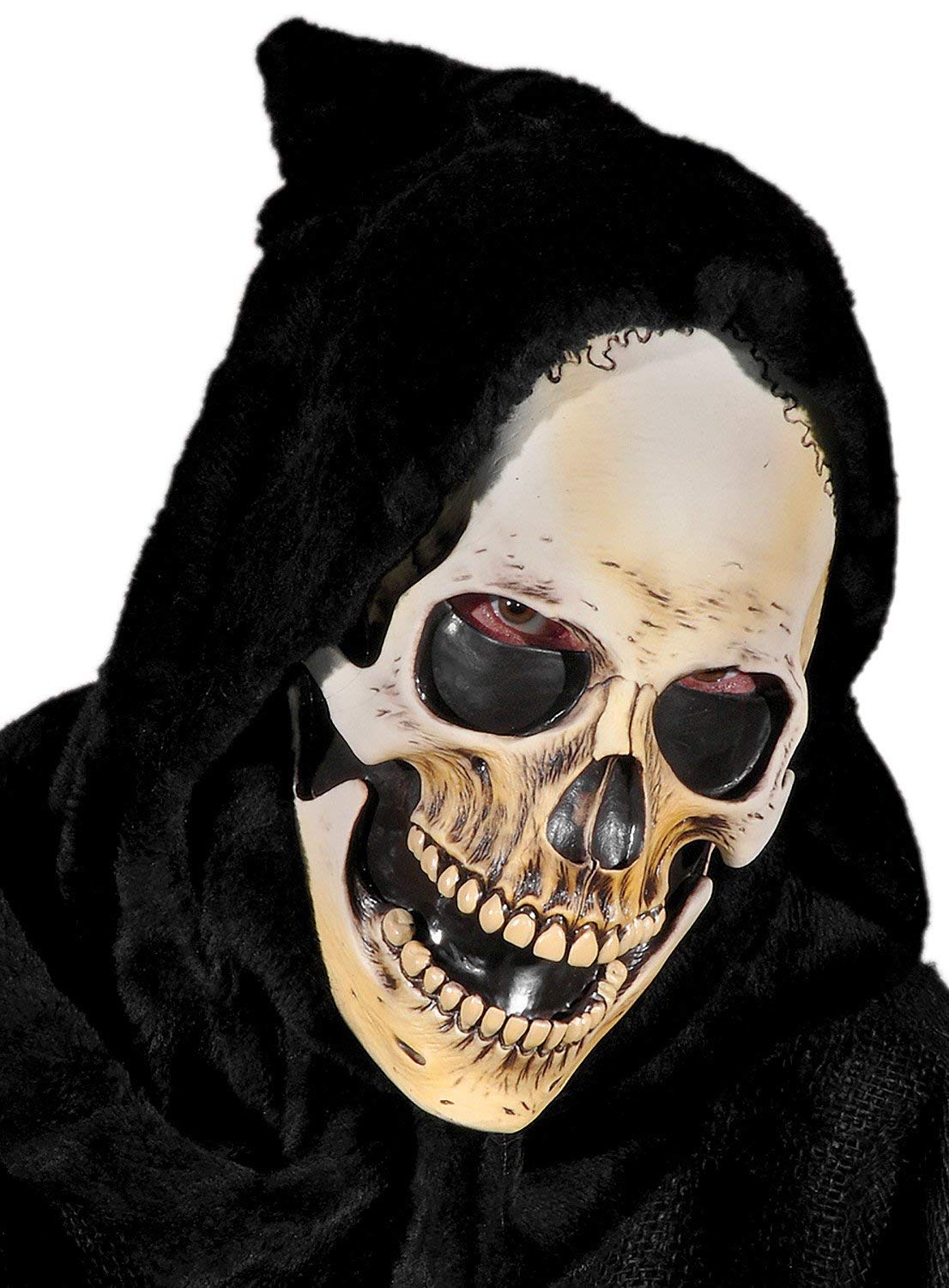 Zagone Hooded Grim Skull Mask, Skeleton Reaper